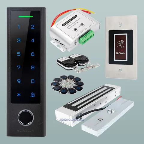 HOMSECUR Waterproof APP WIFI Fingerprint PIN Access Control Kit Touch Keypad