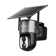 4G LTE Cellular Solar Security Camera Wireless Outdoor, 2K No WiFi Grey