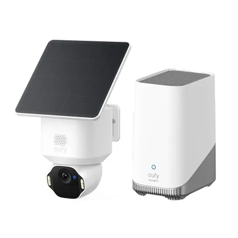 eufy SoloCam E42 with HomeBase S380,4K Security Camera Wireless Outdoor,...