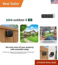 Outdoor 4 XR – two- battery wireless camera with 4x security coverage, 1000 f...
