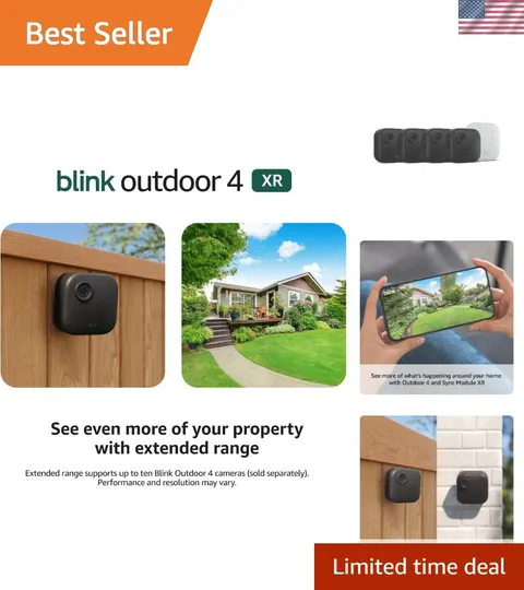 Outdoor 4 XR – two- battery wireless camera with 4x security coverage, 1000 f...