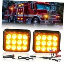 12LED Magnetic Wireless Trailer Lights 2PCS Rechargeable Portable 12LED Amber