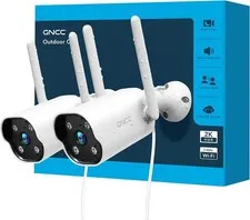 2 Camaras De Vigilancia Seguridad 2K 24/7 Para Casas Exterior Con Audio y Alexa
