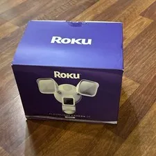 Roku Smart Home Floodlight Camera SE Wi-Fi Connected, Wired Surveillance Camera