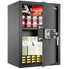 Safe for Home, 1.9 Cubic Feet Safety Box for Money, Jewelry, Documents and Gu...