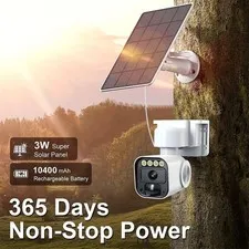 4G LTE Cellular Security Camera Solar Powered  1296P FHD  Color Night Vision