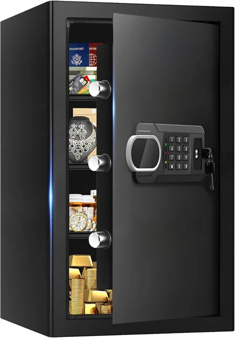 3.4 CUFT Large Home Safes Water and Fireproof, Fire Proof Safes with Spare Ke...