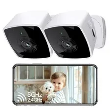 Cameras for Home Security 5G&2.4G, 2K Security Camera Indoor, Pet Camera 2in box
