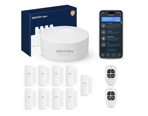 Tolviviov Home Alarm System(2nd Gen) 12 Pieces Smart Home Alarm System