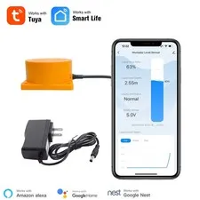 Msmart WiFi Ultrasonic Water Tank Level Sensor Monitor Alarm App Control