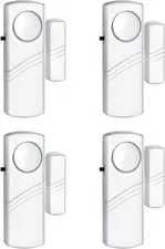 Compact 90dB Door & Window Alarms - Safe & Simple Security Solution - 4 Pack