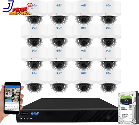 GW Security 16 Channel 12MP NVR 4K Outdoor Indoor Security Camera System 16 X Do