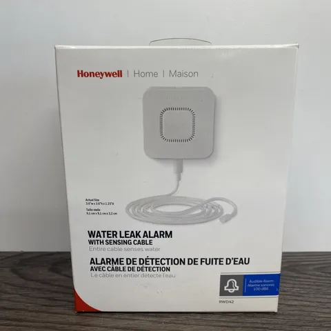 Honeywell Home Water Leak Alarm With Sensing Cable RWD42 New In Box