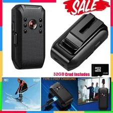 Body Camera HD 1080P Audio Video DVR Night Vision Camcorder w/ Free 32GB SD Card