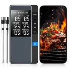 Smart Bluetooth Wireless Meat Thermometer, Real-Time Monitoring Control Digit...