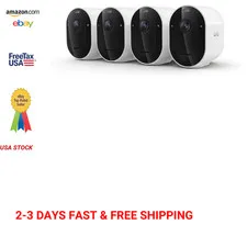 Wireless Security Camera 2K HDR Outdoor Battery Camera 6th Gen White Motion