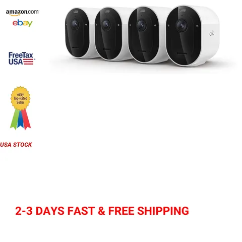 Wireless Security Camera 2K HDR Outdoor Battery Camera 6th Gen White Motion