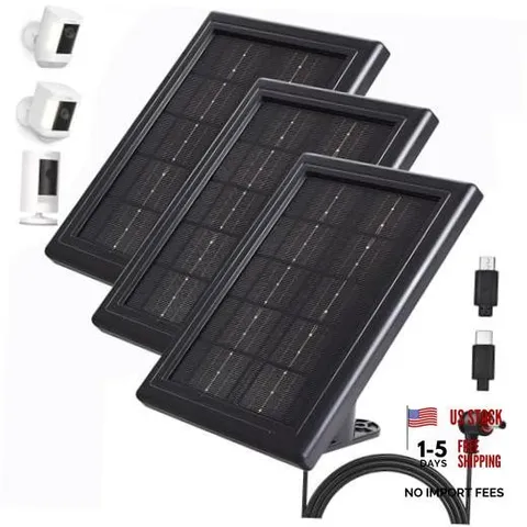 Ring Camera Solar Panel Charger, 5V 3.5W Solar Charger Compatible with Ring