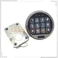 Electronic Safe Lock LED Keypad Chrome Gun Safe Lock Replacement With Swing Bolt