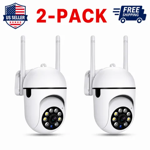 2x 1080P Smart Wireless WiFi Security Camera 355° Night Vision Indoor Outdoor