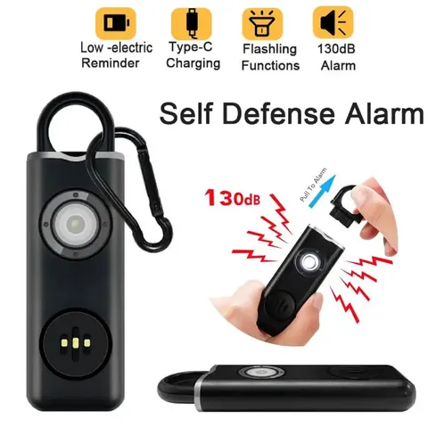 Self Defense Alarm Personal Security Keychain Self Defense Electronic Device New