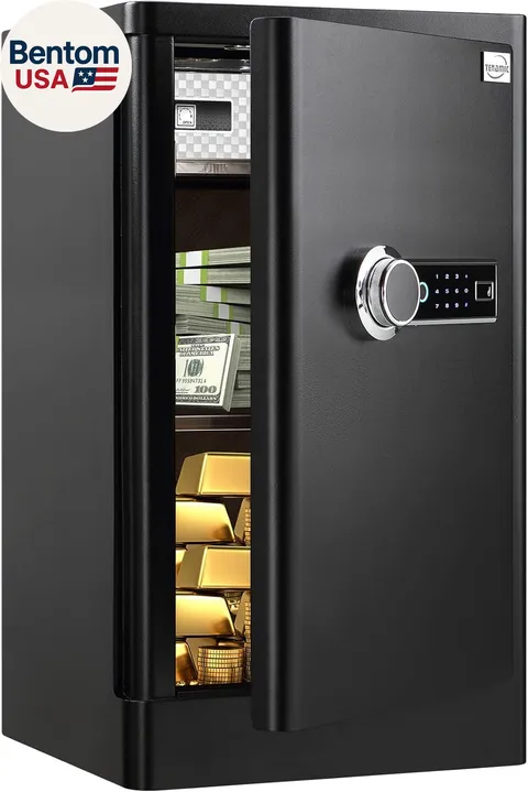 Deluxe Biometric Fingerprint Safe Box Smart Touch Screen Fireproof Safe for Home