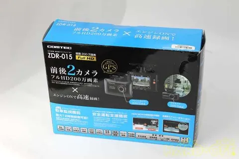 Comtec ZDR-015 Dash Cam 2-Camera Dual Lens Front Rear FHD 1080p GPS HDR WDR