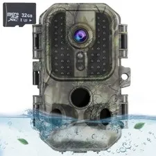 Wildlife camera 30MP4K night vision motion-activated 0.3–0.5s 120°...