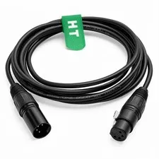 XLR 4 Pin Camera Monitor Mixer Power Supply Extension Cable Male Female 3m