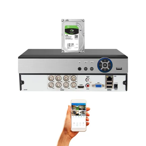 Evertech 8 Ch H.265 Digital Video Recorder 4TB Recording for Security Systems