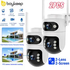 boykeep Outdoor Security Camera 5G Wireless WiFi Dual Lens Smart home PTZ 2PCS
