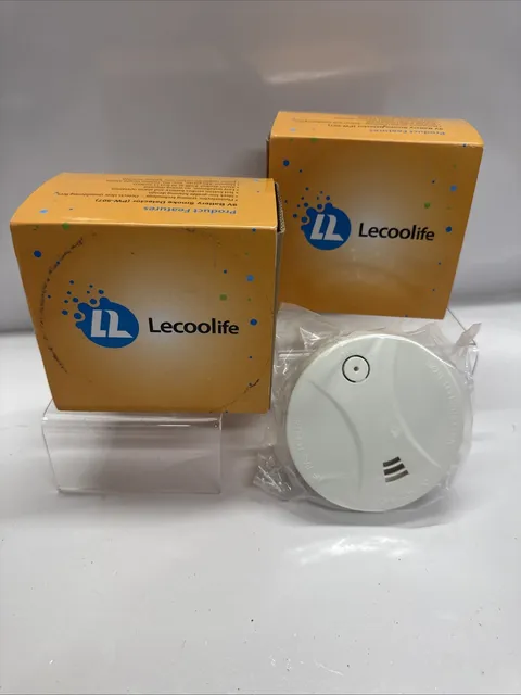 Lecoolife 4 Pack Smoke Alarm 9V Loud 85db Alarm Signal Brand  NEW