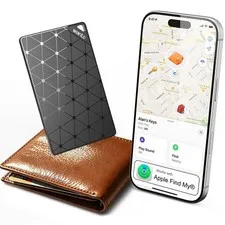 Wallet Tracker Card [Apple MFi Certified] Ultra-Thin Item Finder Works with A...