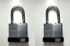 TWO Lockwood 40mm Laminated Steel Padlocks 119/40/122 with Keys #USA