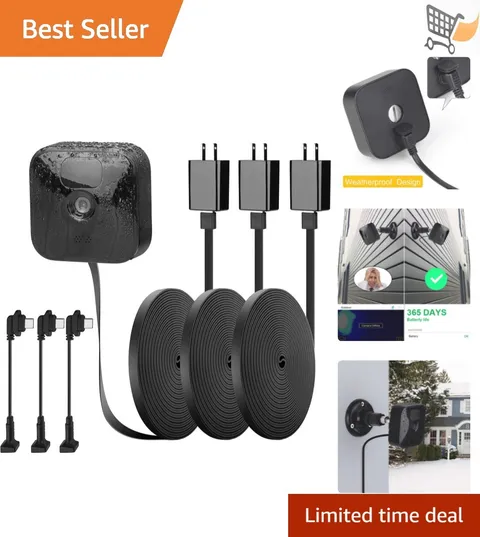 Outdoor Power Cord 25ft Weatherproof Replacement Charger for Blink Cameras