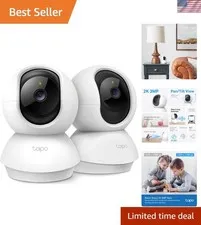 Indoor Security Camera 3 MP 2K Wi-Fi Night Vision Two-Way Audio