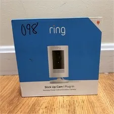 Ring Stick Up Cam Plug-In 1080p Wi‑Fi Indoor/Outdoor Two‑Way Audio White