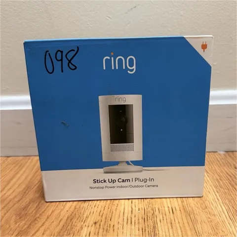 Ring Stick Up Cam Plug-In 1080p Wi‑Fi Indoor/Outdoor Two‑Way Audio White