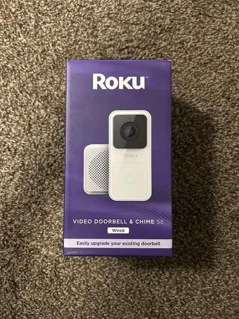 Roku Smart Home Wired Video Doorbell & Chime, 1080p HD, Night Vision 2 Way Audio