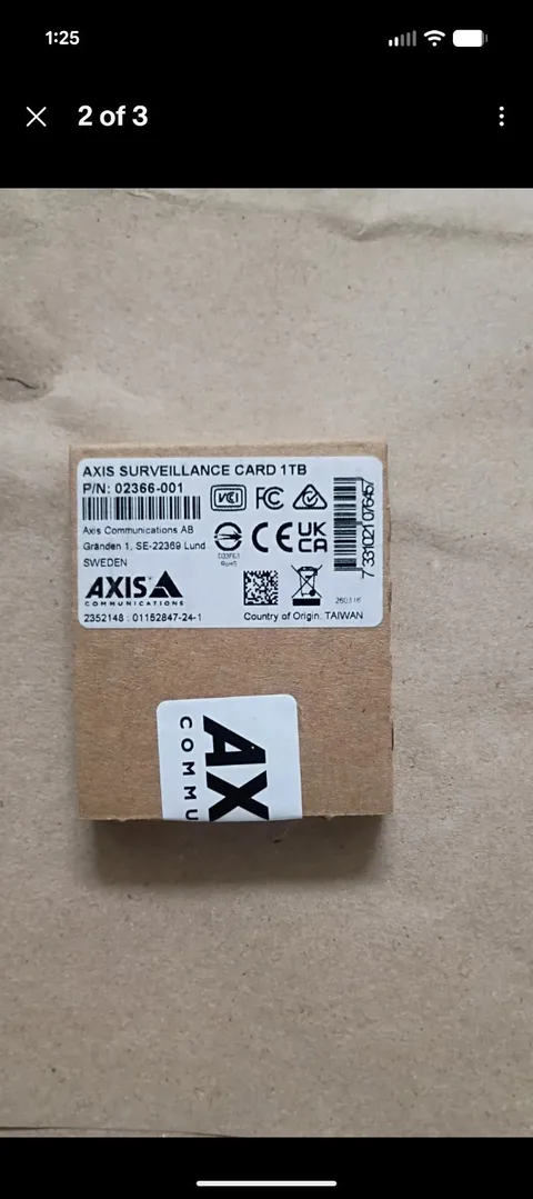 Axis 1TB SD Card - New - Unopened/Sealed 