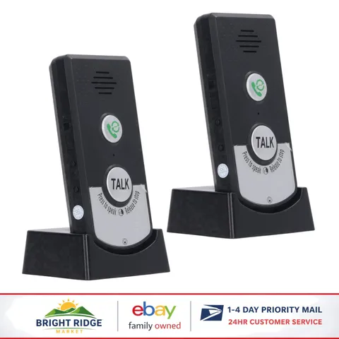 Rechargeable Wireless Intercom with Long-Range Signal for Indoor and Outdoor Use