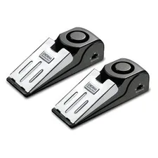120DB Door Stop Alarm Set - Adjustable Sensitivity & Rubberized Base (2 Pack)