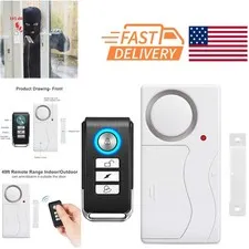 Wireless Door Alarm Remote Control for Home Security with 105 Decibel Sound