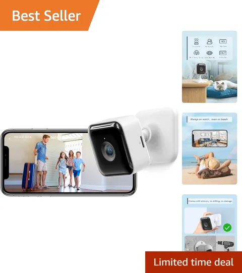 2K Indoor Security Camera with Motion Detection & Cloud Storage - 3M Setup
