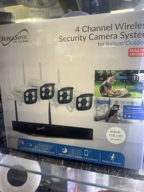 Supersonic SC-5004NVR 4CH 4-Cam 1080p Wireless/WiFi Night Vision 1TB