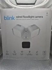 Blink Outdoor Floodlight Wired 1080p Security Camera with Motion Detection White