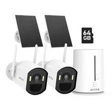5MP Solar Wireless Security Camera Outdoor,Surveillance Home System,4CH and 2...