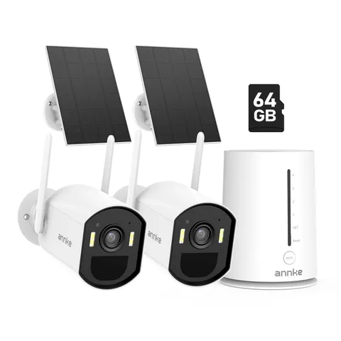 5MP Solar Wireless Security Camera Outdoor,Surveillance Home System,4CH and 2...