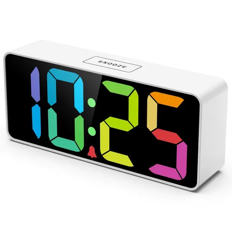 Welgo 7.5 Inches Large Digital Alarm Clock for Seniors & Kids, 0-100% Dimmabl...