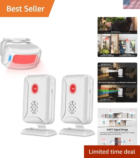 Door Sensor Chime, Motion Detector Alarm, Commercial Door Bells for Business ...